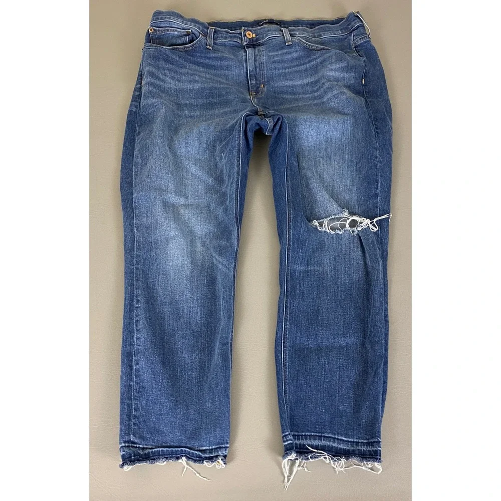 J. Crew Mercantile Jeans Men's Size 34 Short‎ Denim Distressed Blue Cotton Blend